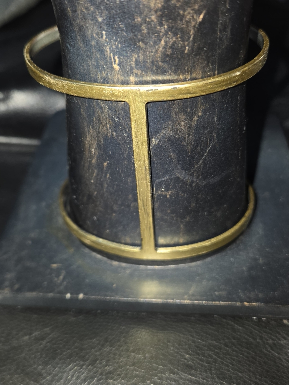White House Black Market Gold Open Double-Bar Cuff Bracelet
